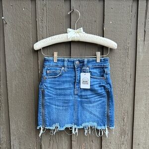 American Eagle Outfitters: Blue Denim Pencil Skirt w/zippers